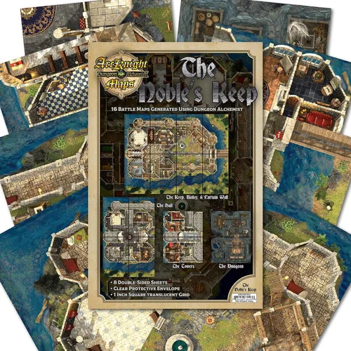 Vista 9 de Arcknight El Paquete de Mapas de la Pirámide del Faraón - 16 Mapas Modulares de RPG en 8 Páginas Doble Cara, Cuadrícula Cuadrada de 1 Pulgada