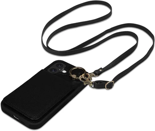 Vista 11 de Funda para iPhone 12 Pro/12, 6.1'', Funda Cartera Cruzada Desmontable con Ranuras para Tarjetas con Bloqueo RFID, Anillo de Soporte 360, Funda Negro