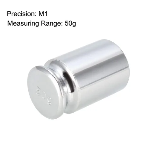 Vista 3 de uxcell Acero cromado de la precisión del peso 1.76 oz M1 de la calibración para las básculas de la balanza de Digitaces