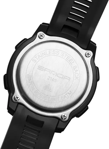 Vista 5 de FANMIS Hombres Podómetro Relojes Militares Multifuncional 50M Impermeable Digital Reloj Deportivo al Aire Libre