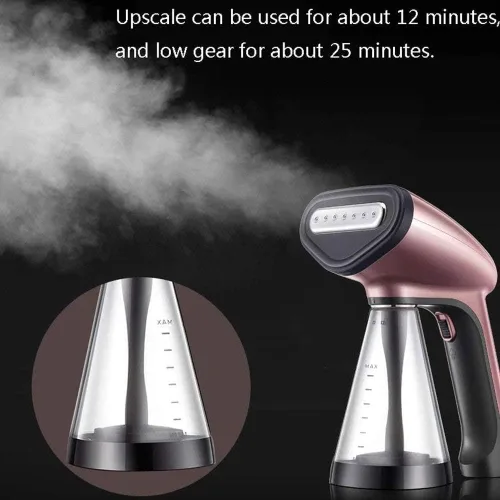 Vista 2 de Vaporizador para ropa, portátil de mano para ropa, elimina arrugas, calentamiento rápido, vaporizador de viaje portátil de 1200 W con tanque de agua