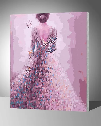 Vista 9 de LukFun Kit de pintura al óleo por números para adultos, pintura por números, 16 x 20 pulgadas (dama elegante, sin marco)