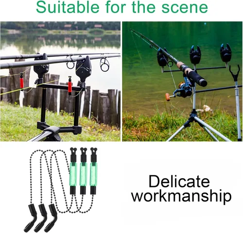 Vista 8 de 3 unids Pesca Alarma Accesorios de Pesca Carpa Bite Indicador Percha Rack