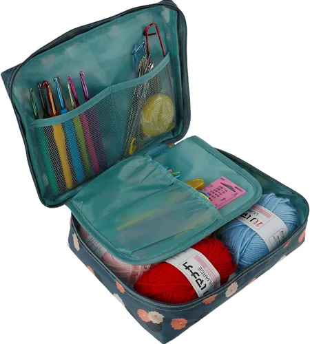 Vista 11 de Abizarch Kit de 59 piezas de ganchos de ganchillo para principiantes adultos, kit de inicio de tejer para adultos con mango ergonómico de agarre