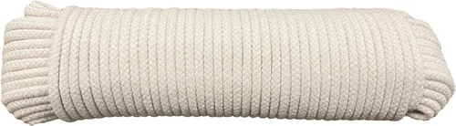 Vista 3 de #8 1/4" x 150 ft Scottie Cotton Clothesline, blanco