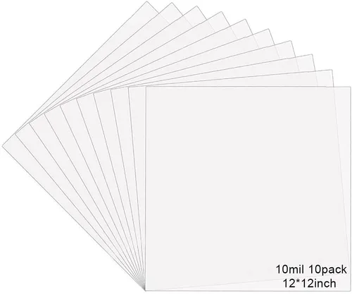 Vista 6 de EGOSKY 12 hojas de plantilla en blanco de 7 mil, 12 x 12 pulgadas, material de plantilla de plantilla Mylar para hacer tu propia plantilla