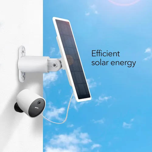 Vista 2 de Wasserstein Panel solar para cámara de seguridad inalámbrica SimpliSafe para exteriores, potente panel solar SimpliSafe para cámara al aire libre