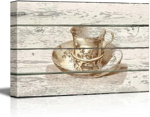 Vista 35 de wall26 - Obra de arte con estampado de madera de ciervo en bosque de abedules - Lienzo rústico para pared, arte para el hogar - 16 x 24 pulgadas