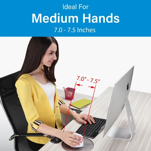 Vista 8 de Evoluent – Inventor de El Ratón Vertical – Ratón vertical ergonómico VMDM para diestros, USB cableado, mediano, diseñado para la comodidad, reduce