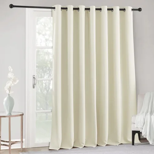Vista 51 de RYB HOME Cortinas portátiles para puerta con privacidad, cortinas opacas y aislantes térmicas para dormitorio, armario, sala de estar, comedor, Beige