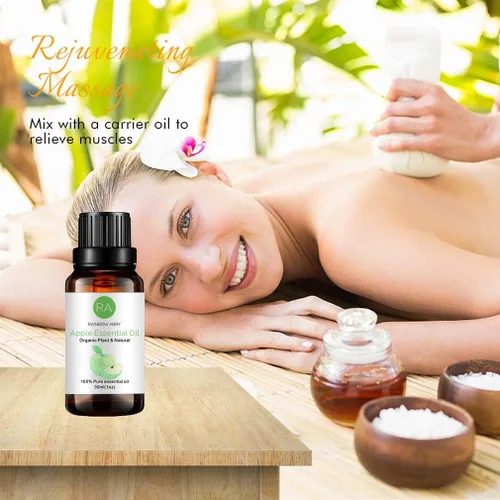 Vista 5 de Aceite esencial de manzana (1.0 fl oz), 100% puro aceite de manzana orgánico natural para difusor, masaje, cuidado de la piel, yoga