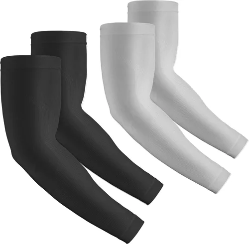 Vista 22 de 2 pares de mangas de compresión con protección UV para hombres, mujeres y jóvenes, cubierta de tatuaje, UPF 50