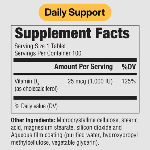 Vista 2 de PureFormulas Vitamina D3 1,000 UI 25 mcg - Suplemento de vitamina D premium para la formación saludable de huesos, dientes, salud cardiovascular