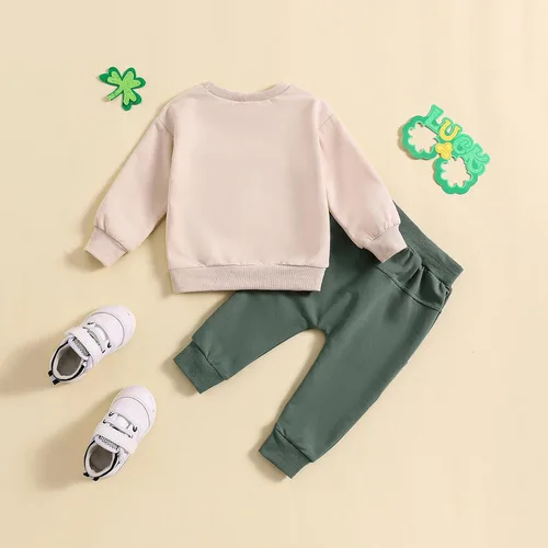 Vista 3 de JEUROT Sweatsuit Set for Toddlers and Girls Classic Plaid Sweatshirt +Pants Clothes Set Kids 3 6 9 12 18 Months 2T 3T