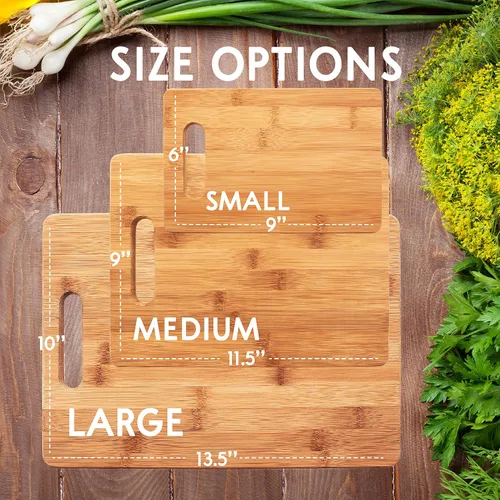 Vista 7 de Tabla de cortar personalizada para mamá, madera de bambú, 9 x 12 pulgadas, marrón, 9 diseños, regalo de inauguración de la casa para ella