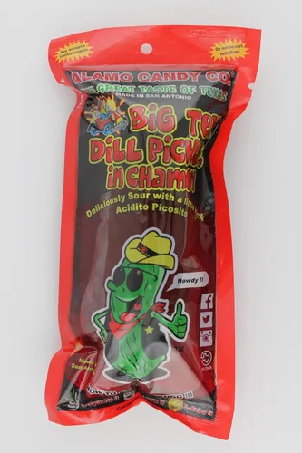Vista 5 de Kit de Pepinillos con Chamoy, Mezcla de Dulce Mexicano Listo para Hacer la Famosa Tendencia de TikTok, Incluye Pepinillo Original Alamo Dill, Baby