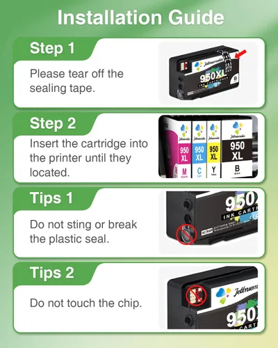 Vista 4 de Paquete de 5 cartuchos de tinta 950XL y 951XL compatibles con cartuchos de tinta HP 950 951 para impresora HP OfficeJet Pro 8600 8610 8615 8620 8100