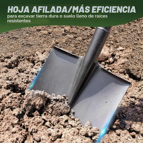 Vista 8 de Pala de acero resistente – Pala de excavación de 48 pulgadas para jardín, campamento, zanjas y más con mango de agarre en D, construcción de acero