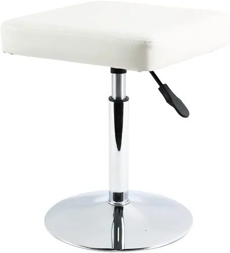 Vista 8 de FURWOO Taburete cuadrado negro para salón – Taburete de altura ajustable para tocador, manicura, tienda, peluquería oficina en casa, pequeño
