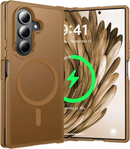 Vista 14 de NO.1 Magnetic for Samsung Galaxy Z Fold 7 Case Compatible with MagSafe [Military Grade Drop Tested][Translucent Matte][Anti-Fingerprint] Soft