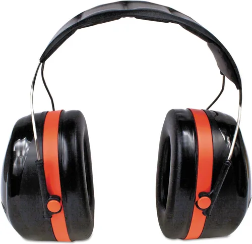 Vista 5 de 3M H10A Peltor Optime 105 - Orejeras de alto rendimiento, color negro y rojo, un par