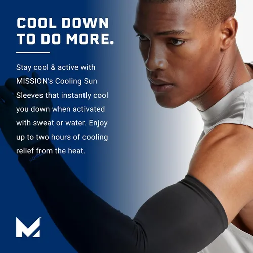 Vista 4 de MISSION Cooling Sun Sleeves - Lightweight, Stretch Fabric - Cools Up to 2 Hours - UPF 50 Sun Protection - Machine Washable
