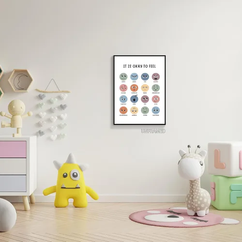 Vista 5 de Lienzo decorativo para pared, diseño bohemio de salud mental imprescindible para profesores, divertido póster de esquina social y emocional