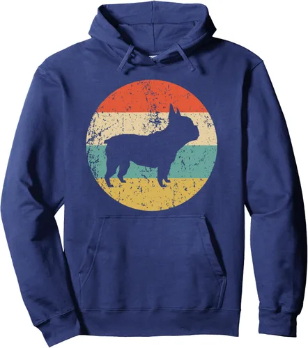 Vista 5 de Bulldog Francés Retro Bulldog Francés Sudadera con capucha, Negro, S