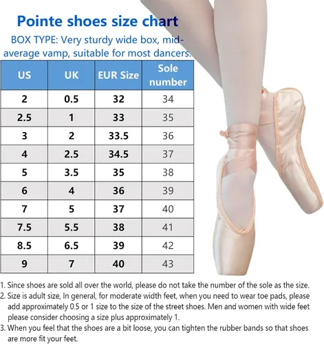 Vista 6 de Zapatos de ballet para adultos, con almohadillas para los dedos y bolsa de malla