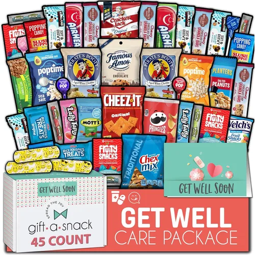 Vista 25 de Gift A Snack - Caja de aperitivos paquete variado de dulces + tarjeta