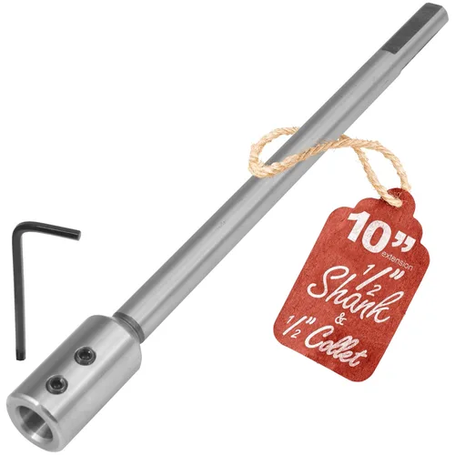 Vista 7 de Fulton Extensión de Broca Forstner de 6" – Extensión de Broca de Acero Resistente de 3/8", Añade Profundidad de Perforación de 5-5/8" a las Brocas