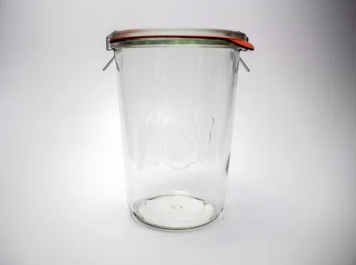 Vista 5 de Weck - Tarros de conservas 743 – Tarro de molde de Weck hecho de vidrio transparente – Ecológico – Contenedor de almacenamiento de alimentos