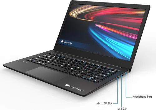Vista 4 de Gateway Computadora portátil ultradelgada FHD de 11.6", AMD A4-9120e hasta 2.4GHz, 4 GB DDR4 RAM, 64 GB eMMC, Bluetooth 4.0, cámara web, USB tipo C