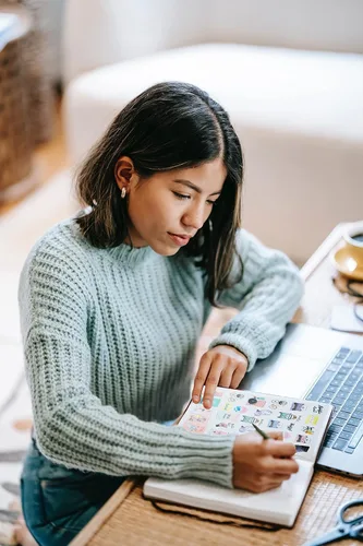 Vista 6 de Lamare Calcomanías decorativas para agenda de álbumes de recortes para mujeres, lindas y estéticas calcomanías de calendario para diario, uso