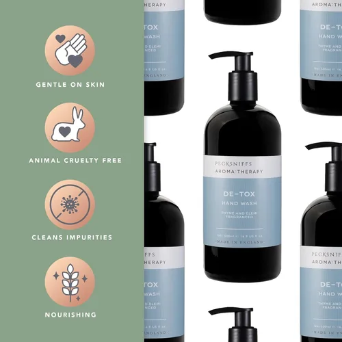 Vista 2 de Pecksniff's Aroma:Therapy De-Tox 500 ml/16.9 fl oz Lavado de Manos Aroma:Therapy De-Tox liquid hand soap with refined fragrance for everyday