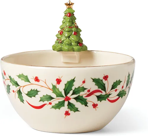 Vista 15 de Lenox 898272 Plato Cubierto Navideño, Pequeño, Navidad, Vajilla Festiva para Servir