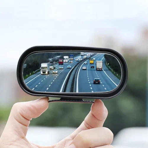 Vista 4 de Espejos de Punto Ciego ajustables Espejo Retrovisor Espejos de Coche para Bebé, Adhesivo Fuerte Vidrio HD Convexo, se adhiere en espejo lateral