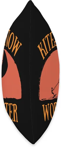 Vista 2 de Funny Kitesurf Now Work Later Tee For Kitesurfing Lovers Throw Pillow