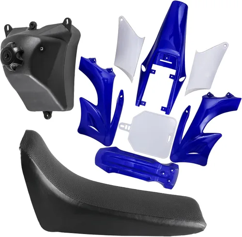 Vista 13 de Kit completo de carenado de guardabarros de plástico con juego de guardabarros, tanque de combustible y asiento para motocicletas Pit Dirt Bikes