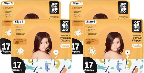 Vista 40 de Hello Bello Premium Pañales para bebé talla 1, 32 unidades de pañales desechables, extra absorbentes, hipoalergénicos con ajuste cómodo y seguro