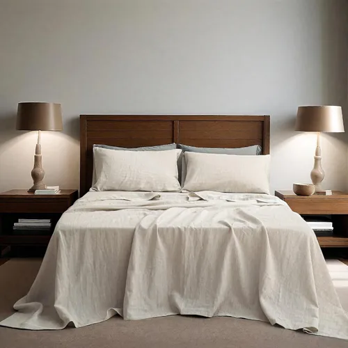 Vista 35 de Simple&Opulence Juego de sábanas de 100 % lino tamaño Twin, 3 piezas de lino francés natural, juego de ropa de cama transpirable, suave y duradero