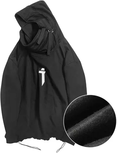 Vista 2 de Aelfric Eden Sudadera con capucha de gran tamaño para hombre, estilo hip-hop, de moda