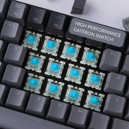 Vista 6 de Keychron K4 96% Layout 100 teclas Bluetooth inalámbrico 5.1teclado mecánico USB con cable para juegos con Gateron G Pro Blue Switch RGB