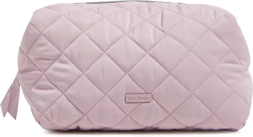 Vista 7 de Vera Bradley Bolsa organizadora de maquillaje cosmético grande de sarga de rendimiento para mujer