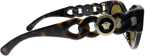 Vista 3 de Versace VE 4408F 10873 Havana Gafas de sol de plástico ojo de gato marrón lente