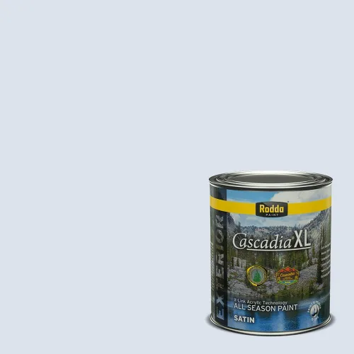 Vista 172 de Rodda Paint CASCADIA XL Pintura e imprimación satinada exterior en uno, cuarto de galón, Aquafir