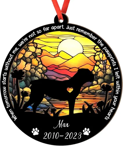 Vista 24 de Adorno personalizado para atrapasoles de sabueso afgano, adorno de Navidad de sabueso afgano – Regalo para perro amante, sabueso afgano