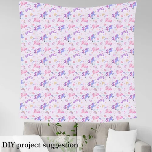Vista 52 de Tela de Flores Primaverales por Yarda para Sofás, Tela Decorativa de Florales de Pueblo Pájaros Mariposas, Tela de Patrón de Jardín Acuarela