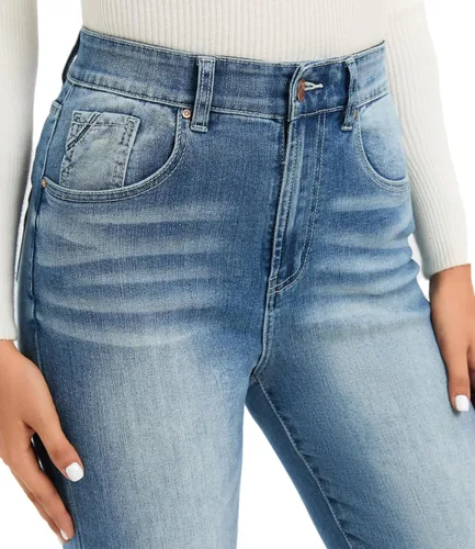 Vista 5 de MetHera Rolla - Jeans rectos y elásticos de tiro alto vintage para mujer