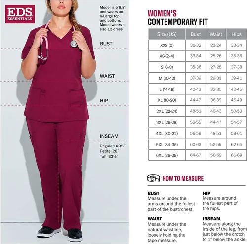 Vista 2 de EDS Essentials DK065 - Ropa quirúrgica para mujer